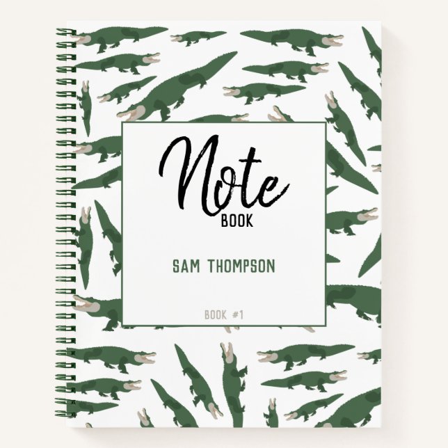 Carnet Motif de crocodile alligator mignon (Devant)