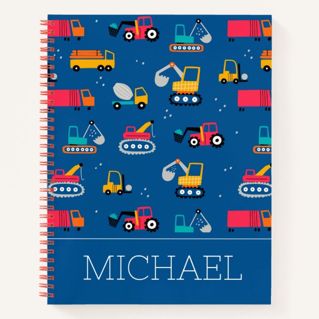 Carnet Motif de déplacement de construction mûre (Devant)