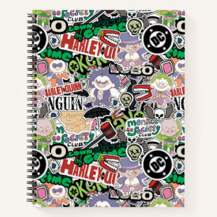 Carnet Motif de dessin animé de super-vilains DC