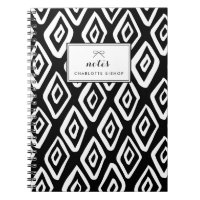 Motif de diamants tribaux noirs et blancs