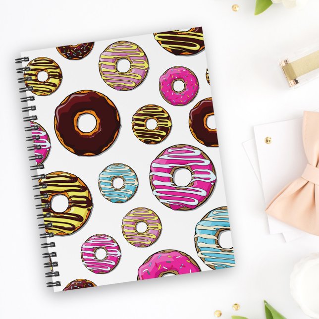 Carnet Motif De Donuts, Donuts Colorés, Saupoudrages (Créateur téléchargé)