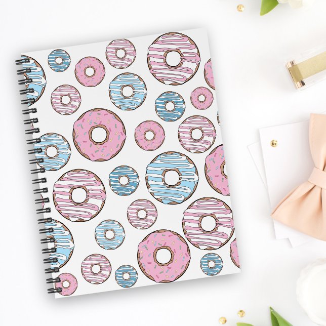 Carnet Motif De Donuts, Donuts Roses, Donuts Bleus (Créateur téléchargé)