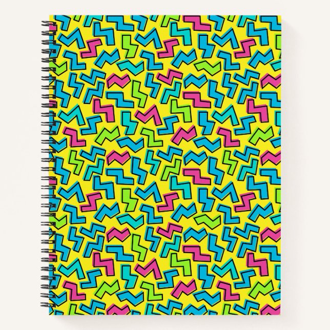 Carnet motif de doodle Retro Neon des années 80/90 (Devant)