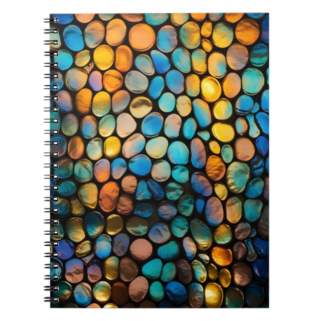 Carnet Motif de fenêtre en verre coloré unique (Devant)