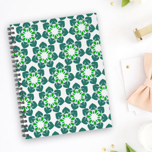 Carnet Motif de feuille, motif de feuilles, feuilles vert