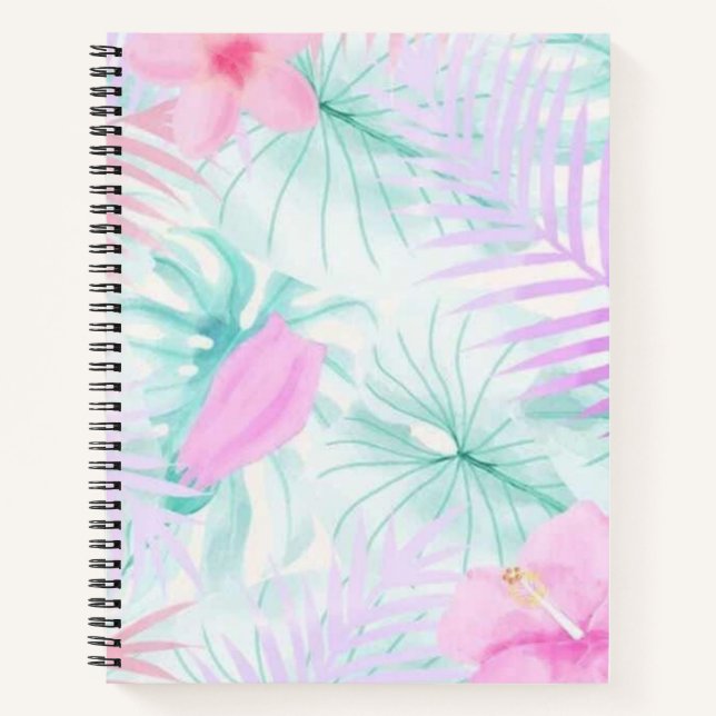 Carnet Motif de fleurs (Devant)