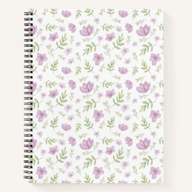 Carnet Motif de fleurs (Devant)