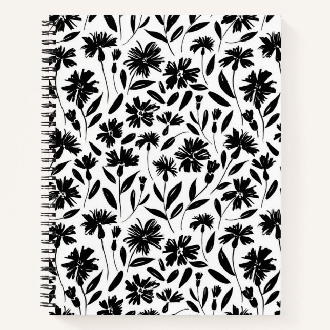 Carnet Motif de fleurs (Devant)