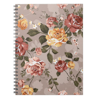 Carnet motif de fleurs design textile illustration textil