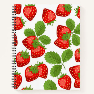 Carnet Motif de fraises