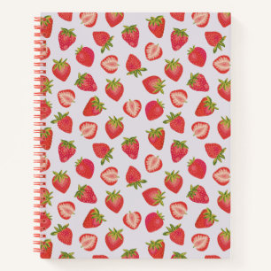 Carnet Motif de fraises d'été