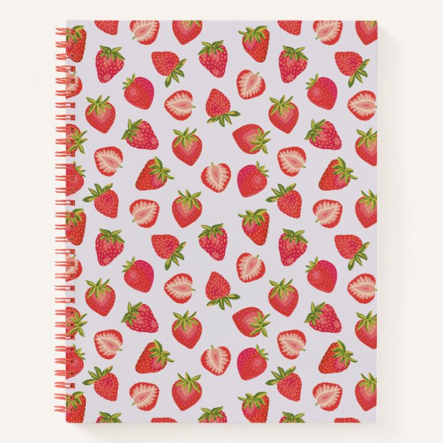 Carnet Motif de fraises d'été (Devant)