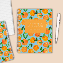 Carnet Motif de fruits d'oranges de agrumes personnalisé