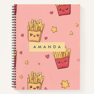 Carnet Motif de fruits français Pastel Kawaii personnalis
