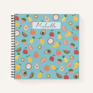Carnet Motif de fruits rustiques