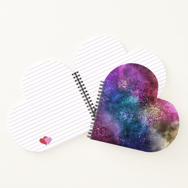 Carnet Motif de galaxie coloré (Intérieur)