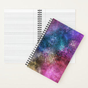 Carnet Motif de galaxie coloré