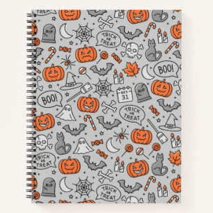 Carnet Motif de gribouillis d'Halloween pour enfants mign