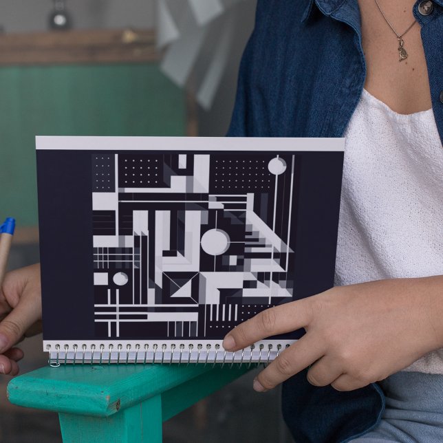 Carnet Motif de grille futuriste (Créateur téléchargé)