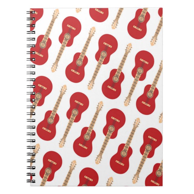 Carnet Motif de guitare rouge (Devant)
