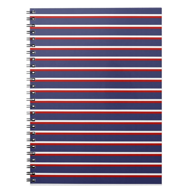 Carnet Motif de la bande rouge bleue de la Marine (Devant)