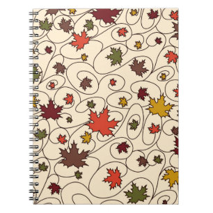 Carnet Motif de la feuille d'érable à boudin