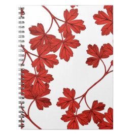 Carnet Motif de la feuille rouge