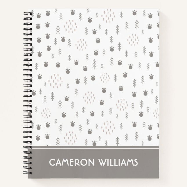 Carnet Motif de la piste animale du bois mûre (Devant)