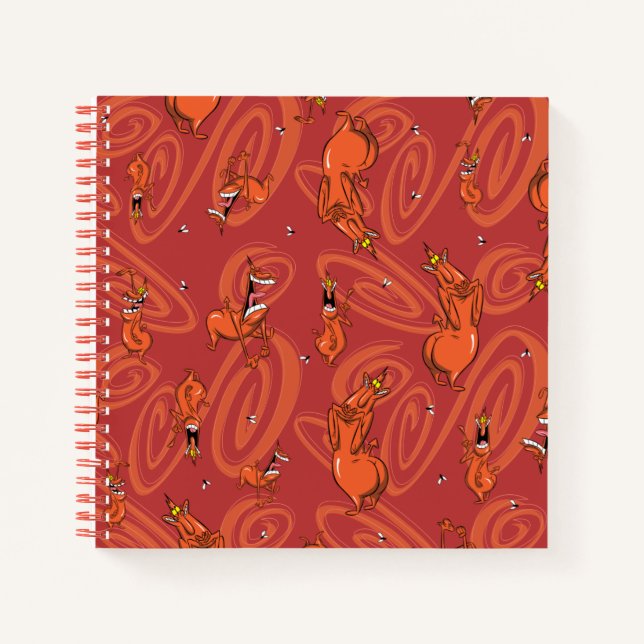 Carnet Motif de la vache et du poulet rouge (Devant)