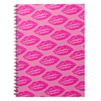 Carnet Motif de lèvres roses