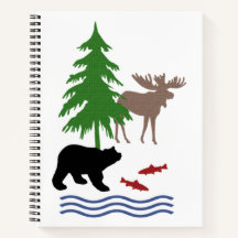 Motif de l'orignal et de l'ours