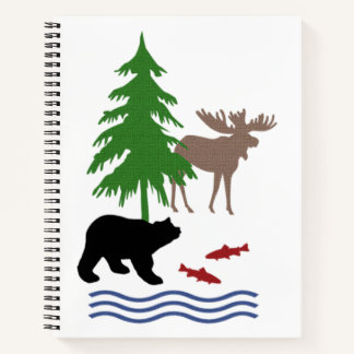 Carnet Motif de l'orignal et de l'ours