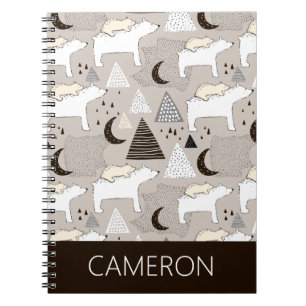 Carnet Motif de l'ours de bois du mignon Doodland