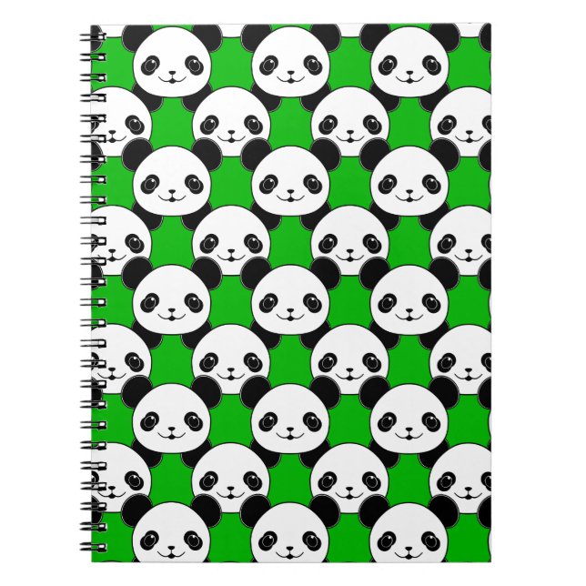Carnet Motif de l'ours Kawaii Panda (Devant)