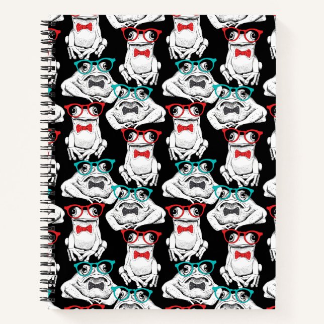 Carnet Motif de lunettes de grenouille (Devant)