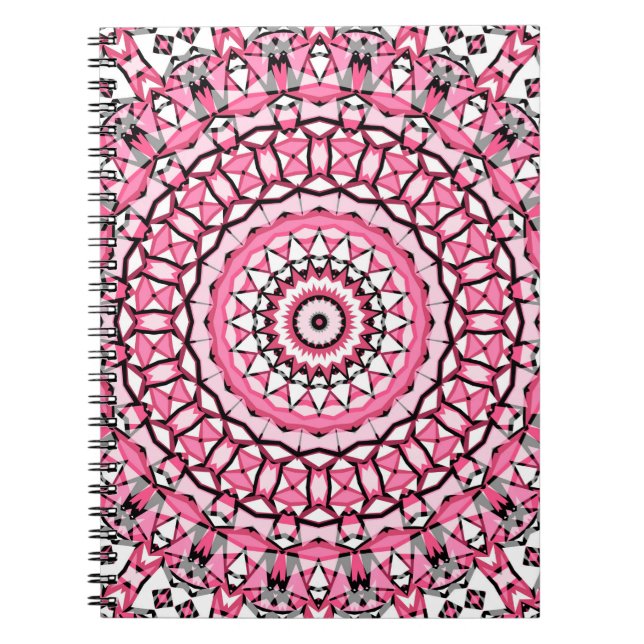 Carnet Motif de mandala ronde en verre vitrage style mosa (Devant)