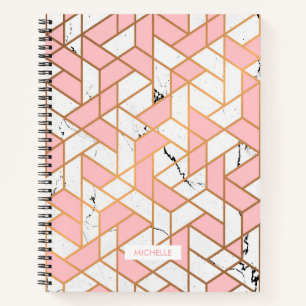 Carnet Motif de marbre géométrique