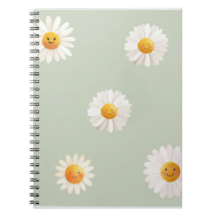 Carnet Motif de marguerite souriante mignon Floral de pri