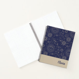 Carnet Motif de marine céleste personnalisé