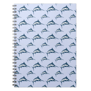 Carnet Motif de Marlin bleu