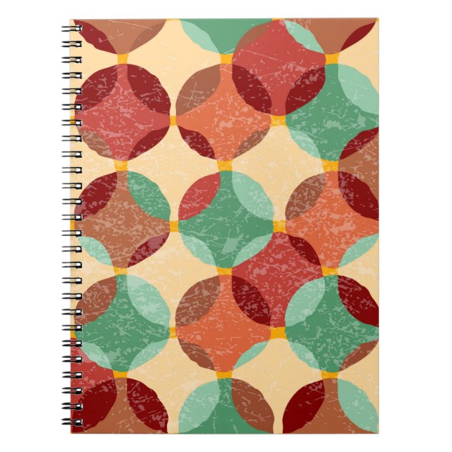 Carnet Motif de mosaïque circulaire, illustration géométr (Devant)