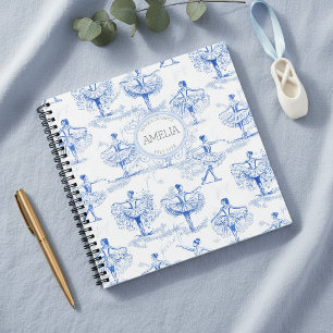 Carnet Motif de mouvements de ballerine bleu ID738