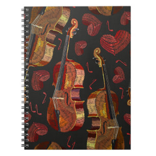 Carnet Motif de musique violon Red Heart