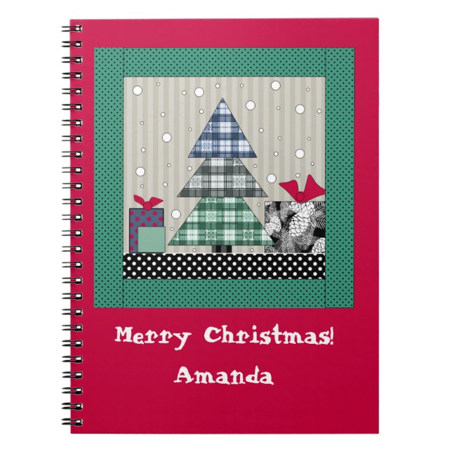 Carnet Motif de Noël, applique, nouvelle année, noël (Devant)
