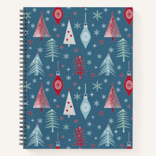 Carnet Motif de Noël d'hiver.