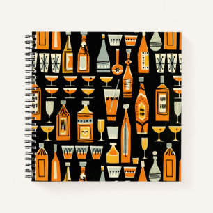 Carnet Motif de nuit moderne du milieu du siècle
