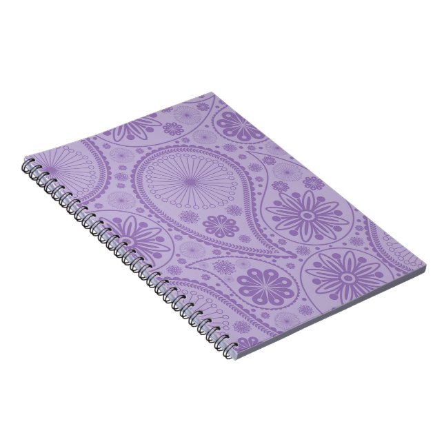 Carnet Motif de paisley violet (Côté Droit)