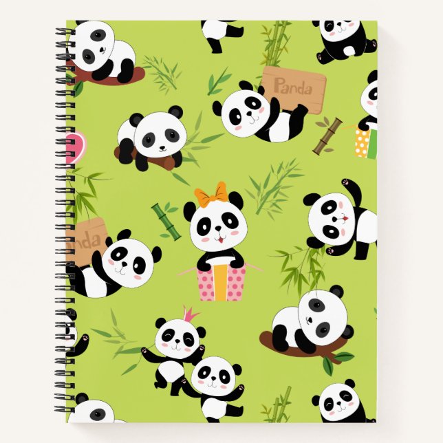 Carnet Motif de Panda 3 (Devant)