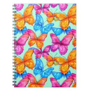 Carnet Motif de papillons colorés