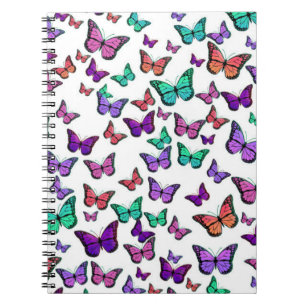 Carnet Motif de papillons colorés jolis